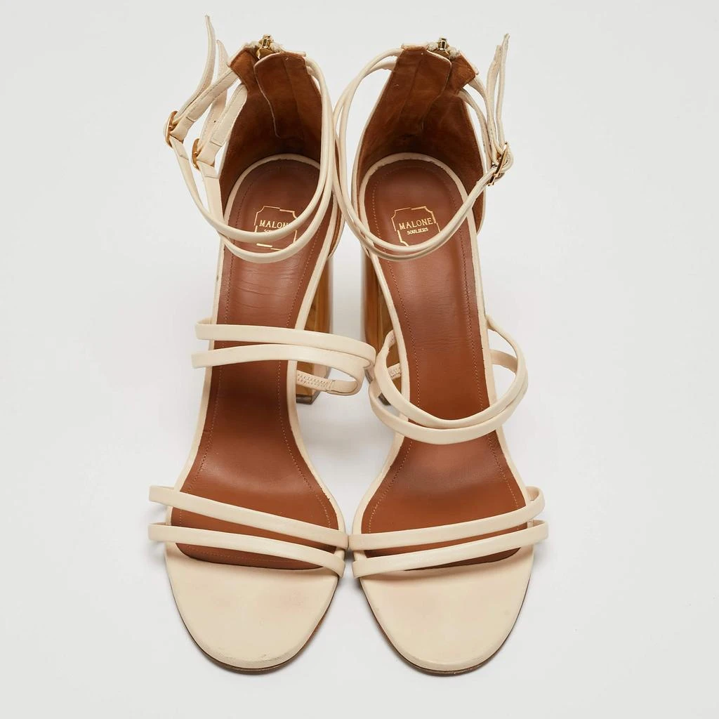 Malone Souliers Malone Souliers Cream Leather Ankle Strap Sandals Size 41 3