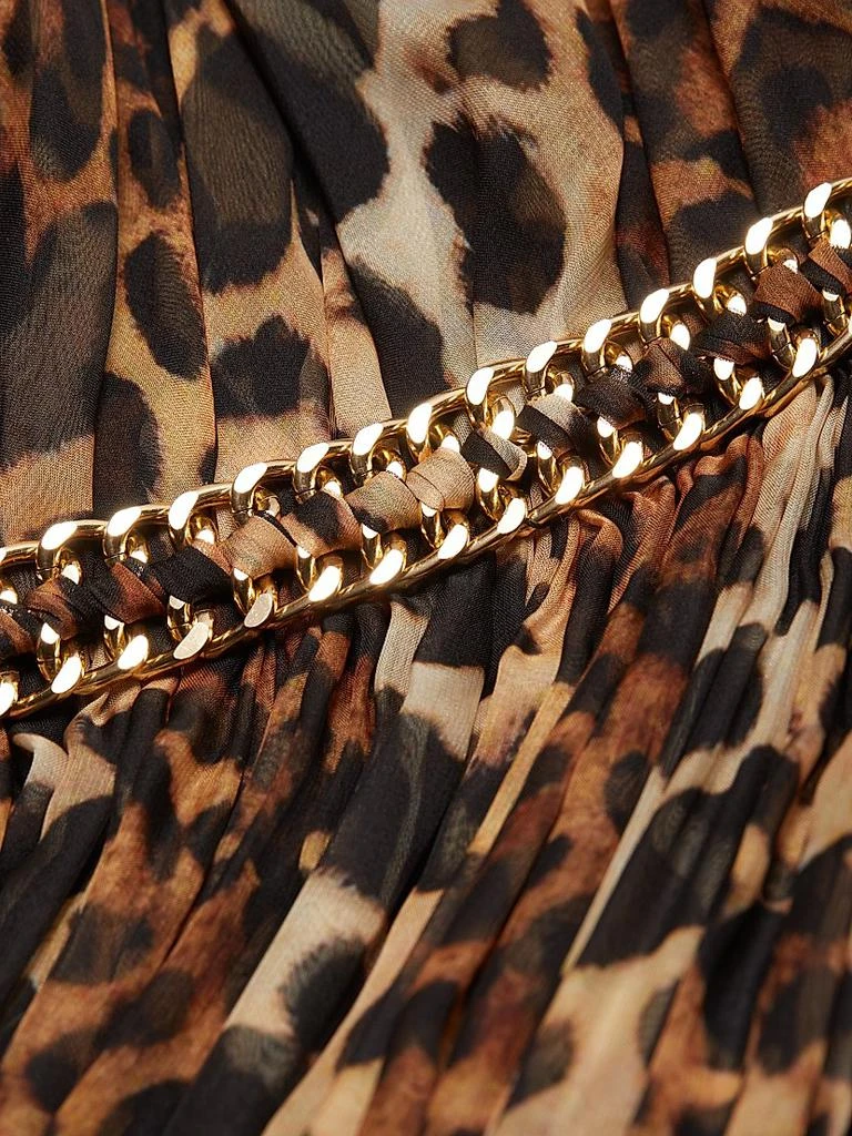 Pamella Roland Leopard-Print Chiffon One-Shoulder Gown 7