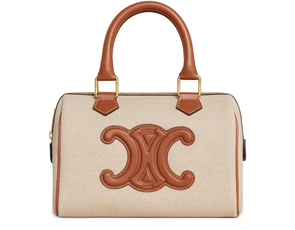 【国内発送】SMALL BOSTON CUIR TRIOMPHE Celine Small Boston cuir Triomphe in textile and calfskin