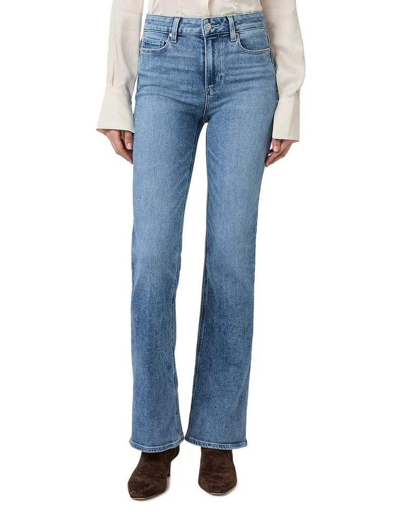 Paige Petites Laurel Canyon High Rise Flared Jeans in Bebop 1