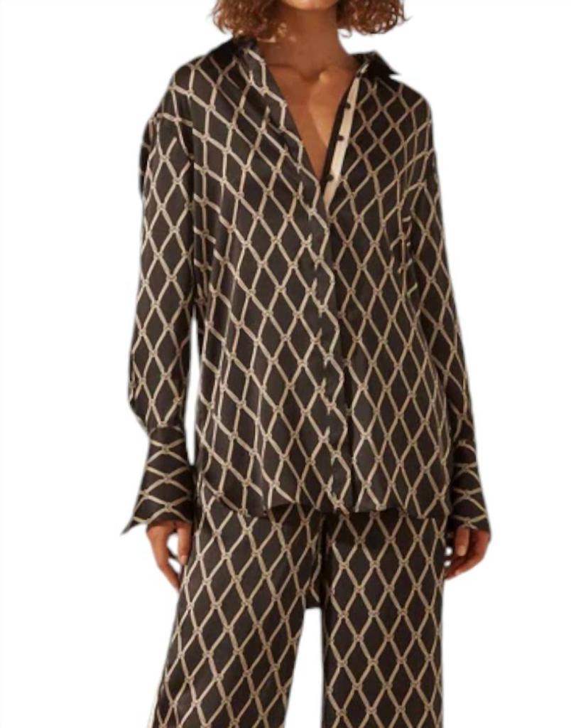 Shona Joy Shona Joy - SILK CONTRAST RELAXED SHIRT