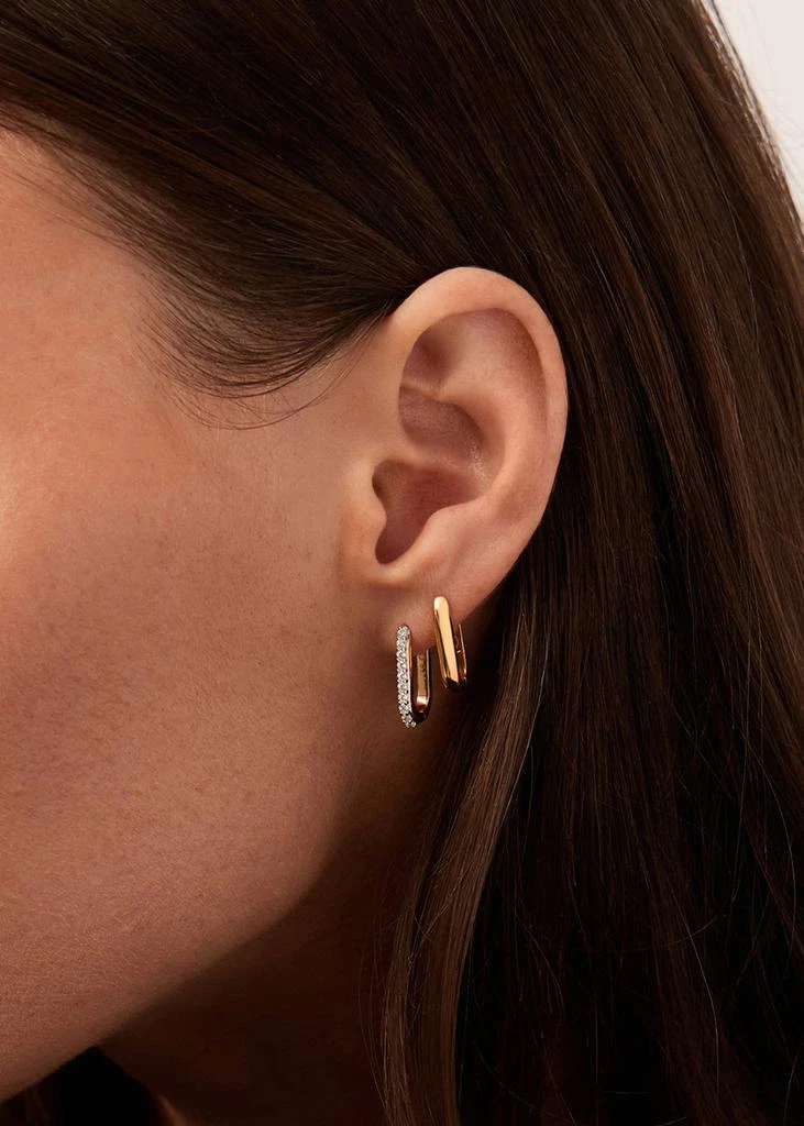 Missoma Classic Ovate 18kt gold vermeil hoop earrings 3
