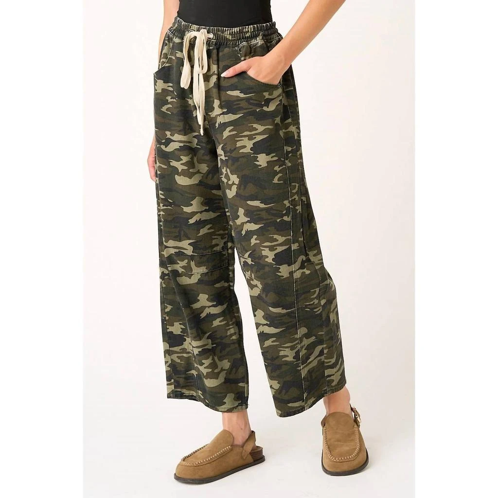mittoshop Mittoshop - Randi Camo Elastic Waist Barrel Leg Pants 3