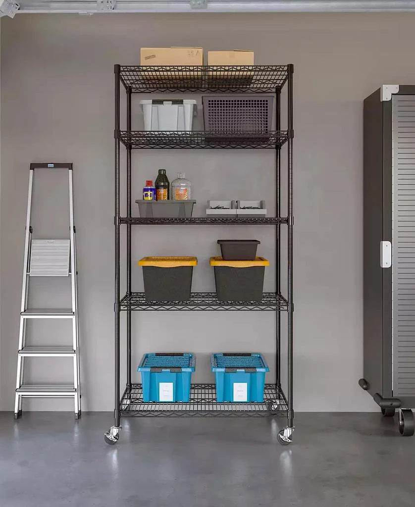 Seville Classics UltraDurable 5-Tier NSF Steel Wire Shelving System 7