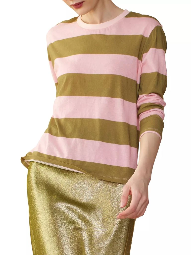 Cynthia Rowley Striped Cotton Long-Sleeve Shirt 1