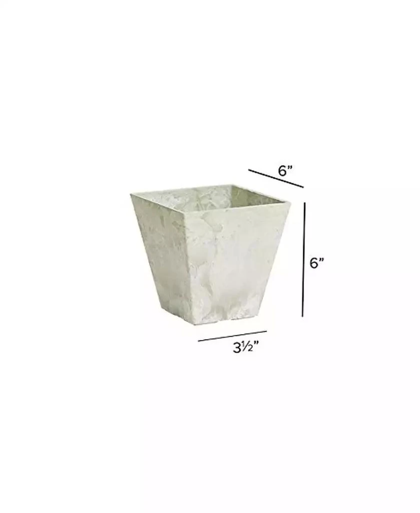 Novelty 35080 Ella Square Planter Artstone Collection Mint - 6 inch 3