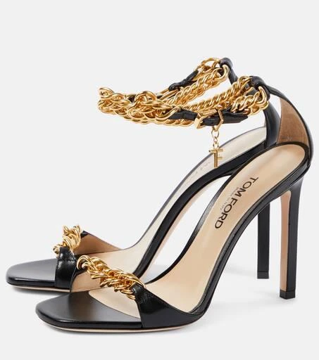 Tom Ford Zenith 105 chain-detail leather sandals 5