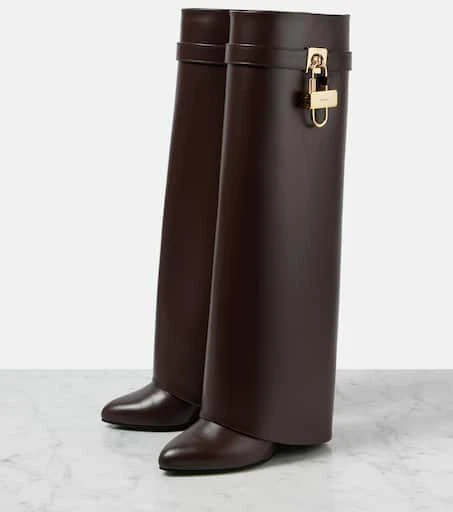 Givenchy Shark Lock leather knee-high boots 4