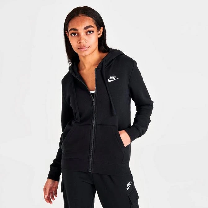 NIKE Women's Nike Sportswear Club Fleece Full-Zip Hoodie 1