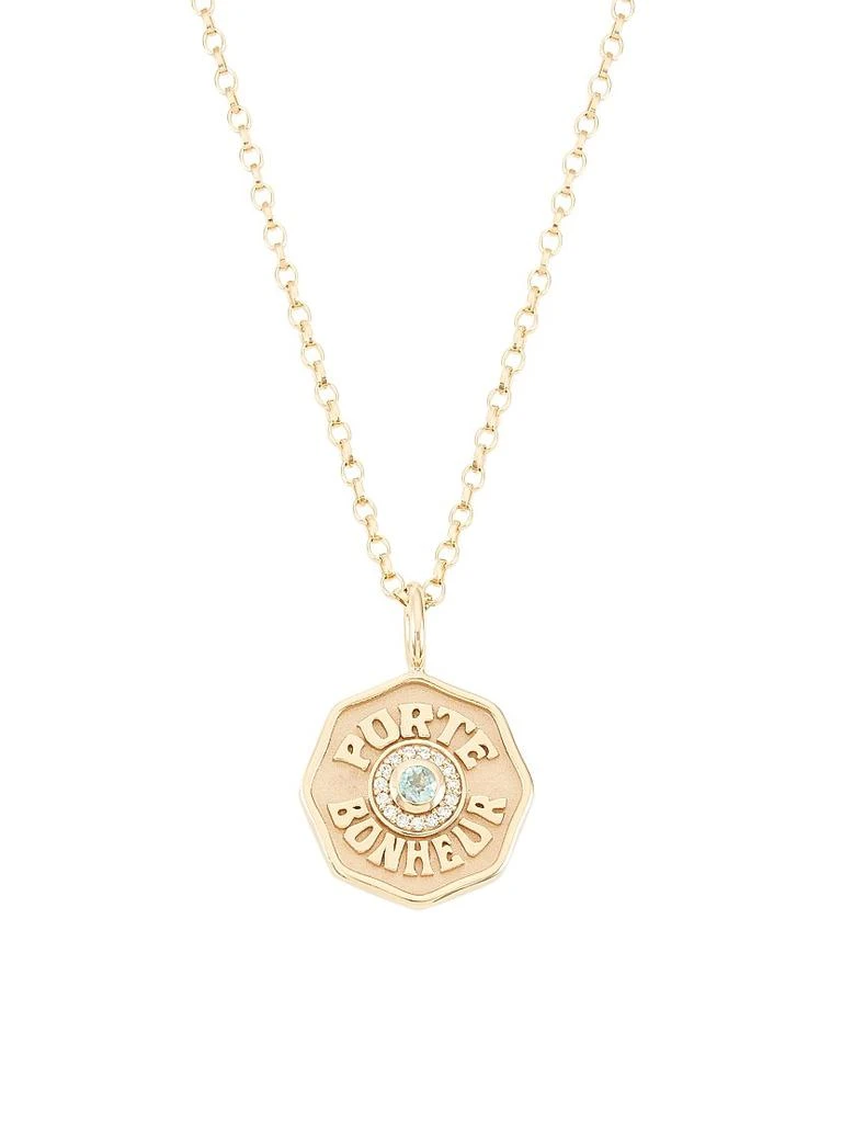Marlo Laz Je Porte Bonheur 14K Yellow Gold & Alexandrite Necklace 1