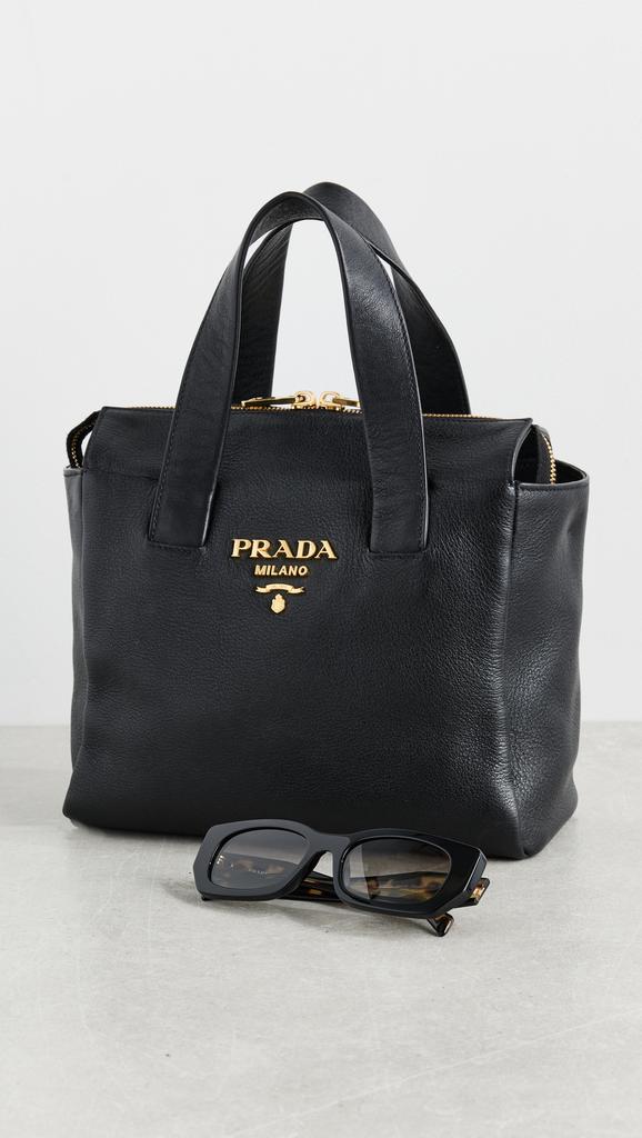 What Goes Around Comes Around Prada Black Calfskin Convertible Handbag