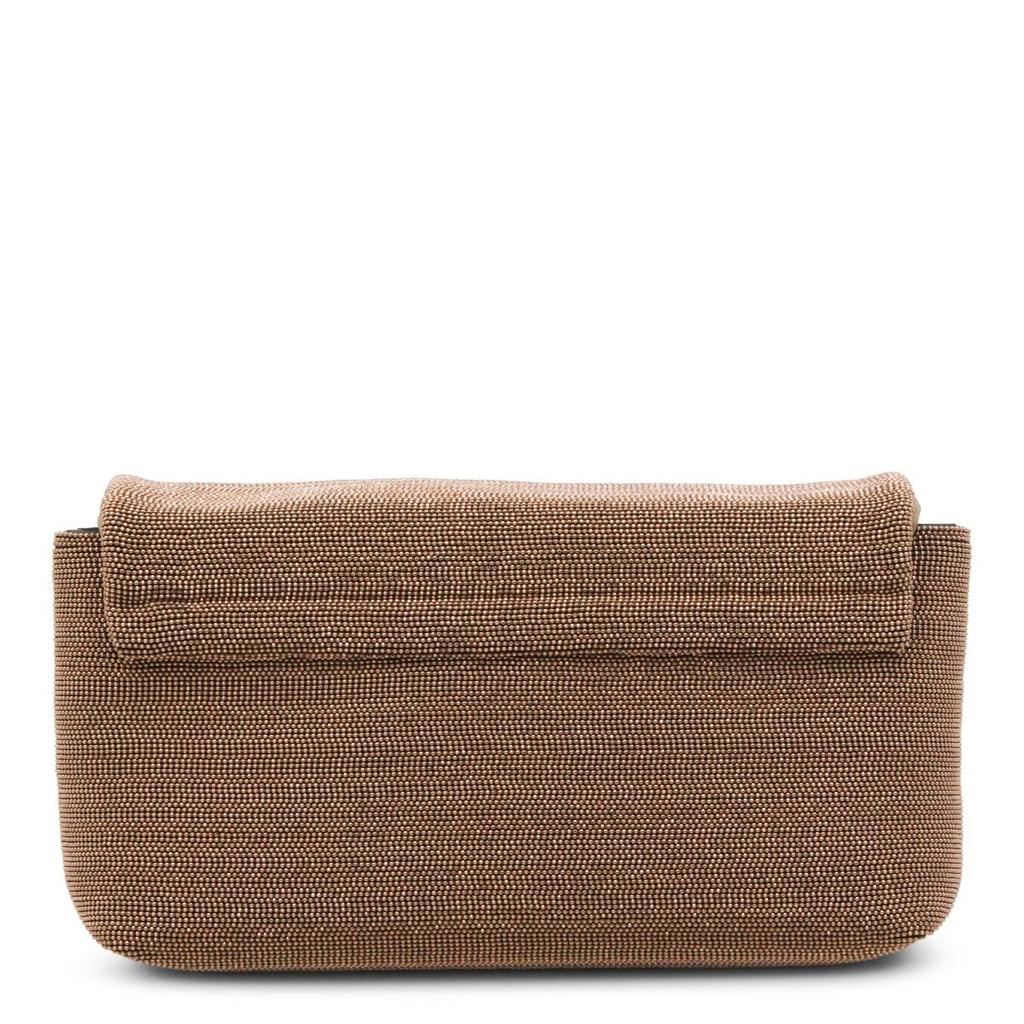 Brunello Cucinelli Brunello Cucinelli Monili-Embellished Flap Crossbody Bag