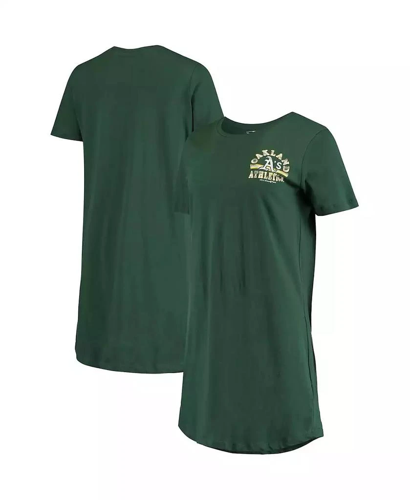 5th & Ocean Women's by New Era Green Oakland Athletics Tee Dress 1