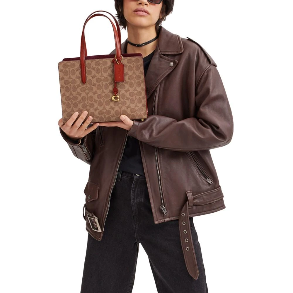 COACH Coated Canvas Signature Carter Carryall 28 5