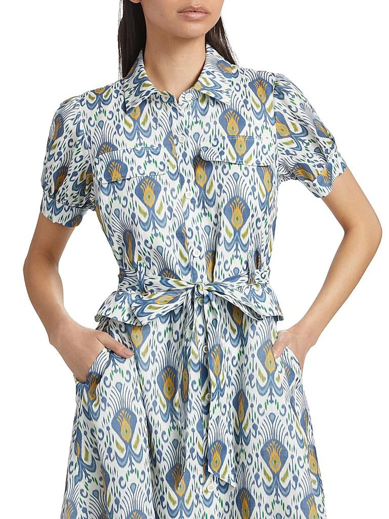 If Only Studio Ikat-Inspired Linen Minidress 6