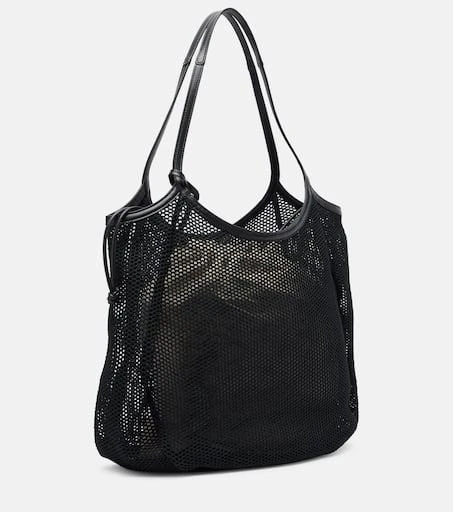 Stella McCartney Logo mesh and canvas tote bag 4