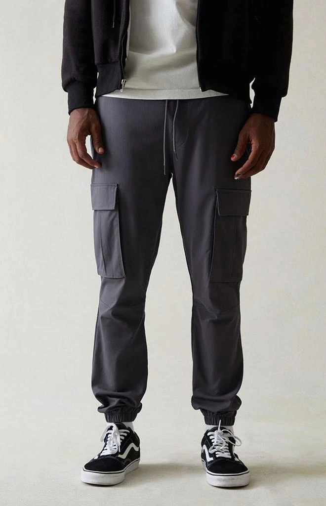 PacSun Performance Gray Slim Cargo Joggers 1