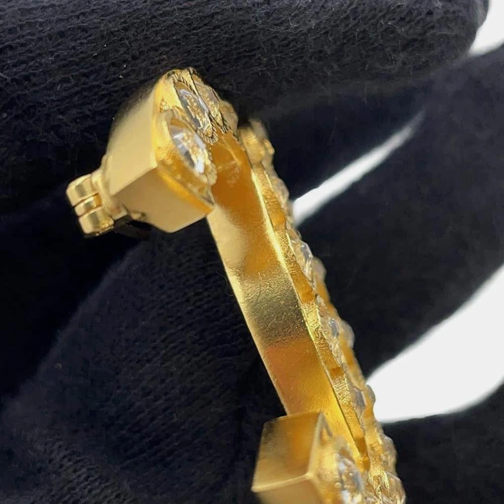 Chanel Chanel Gold Metal Rhinestone CC Logo Brooch 5