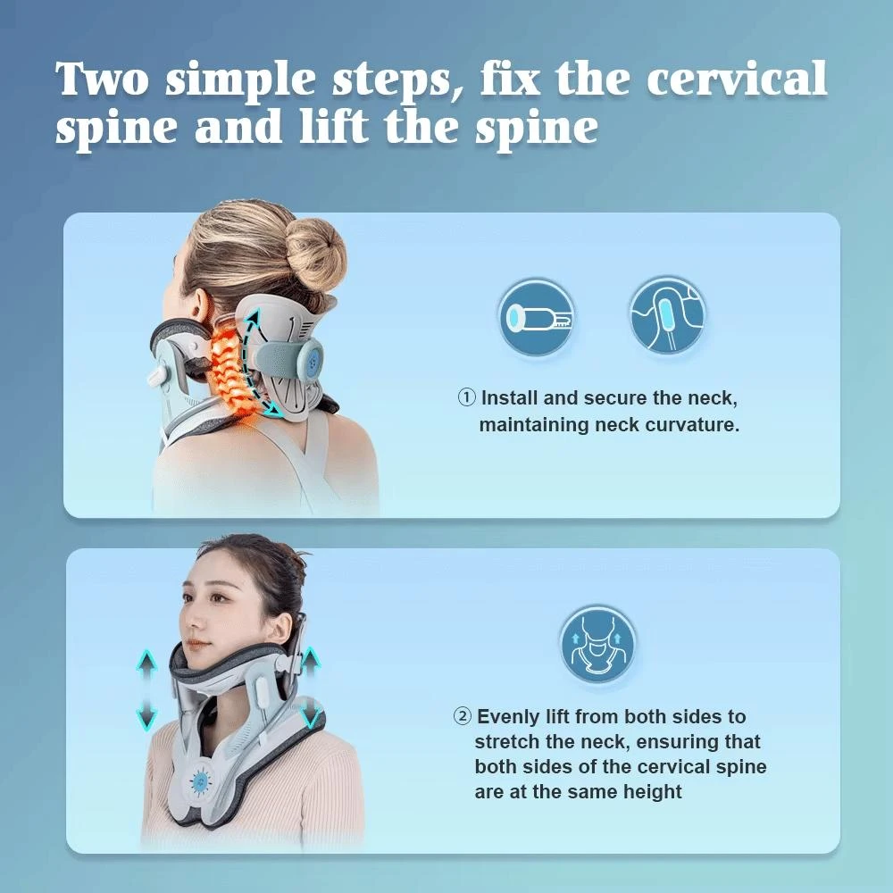 ERUULE Chiropractic Posture Corrector Neck Cervical Traction Shoulder Relaxer For Tension Release 3