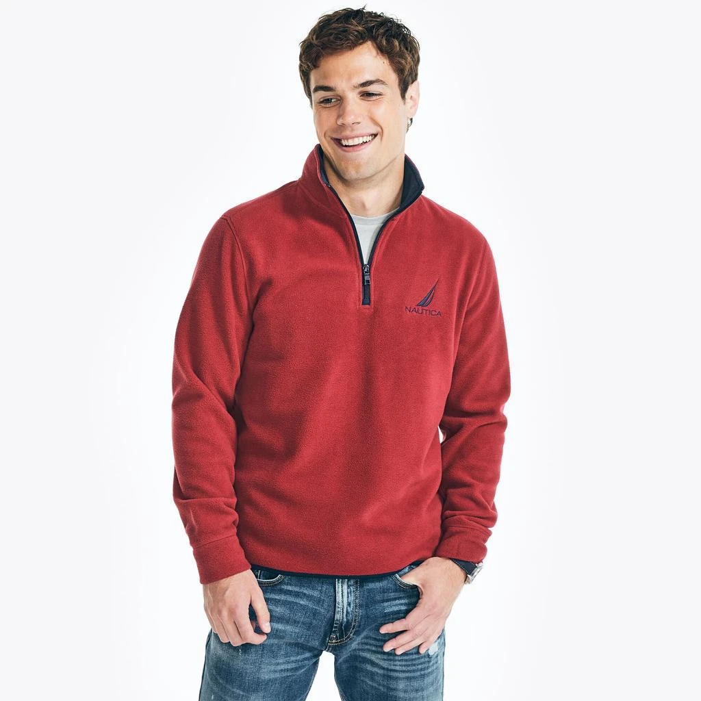 Nautica Mens Quarter Zip Nautex Fleece Pullover 2