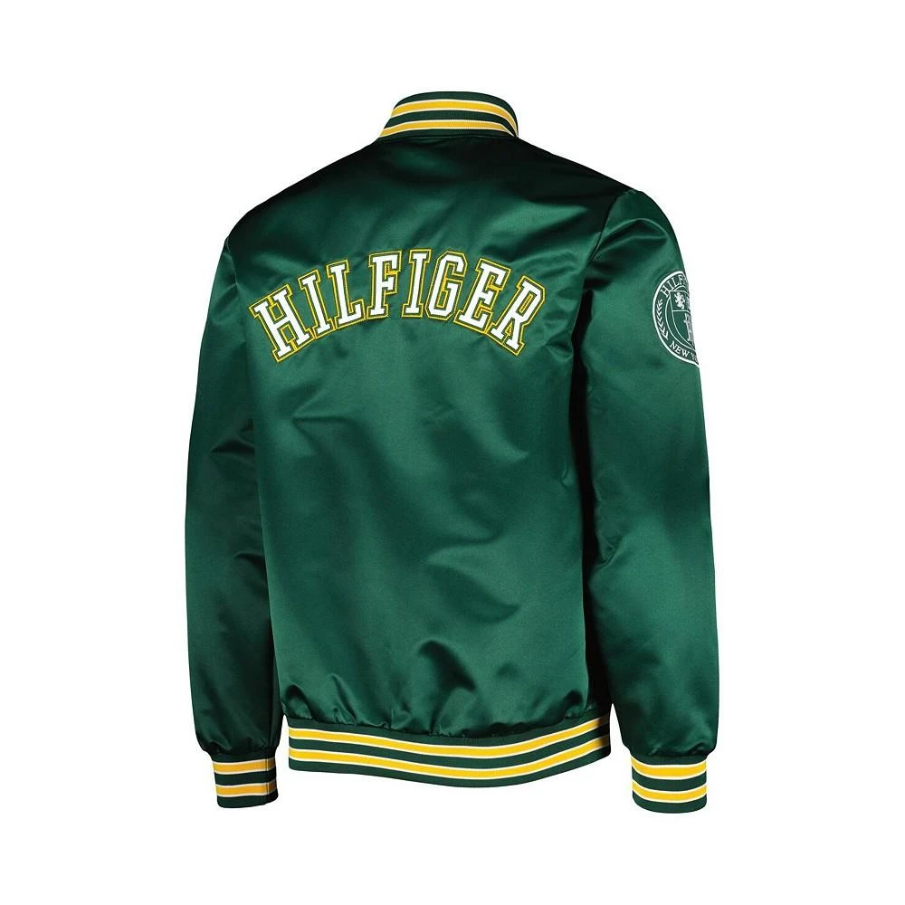Tommy Hilfiger Men's Green Green Bay Packers Elliot Varsity Full-Snap Jacket 4