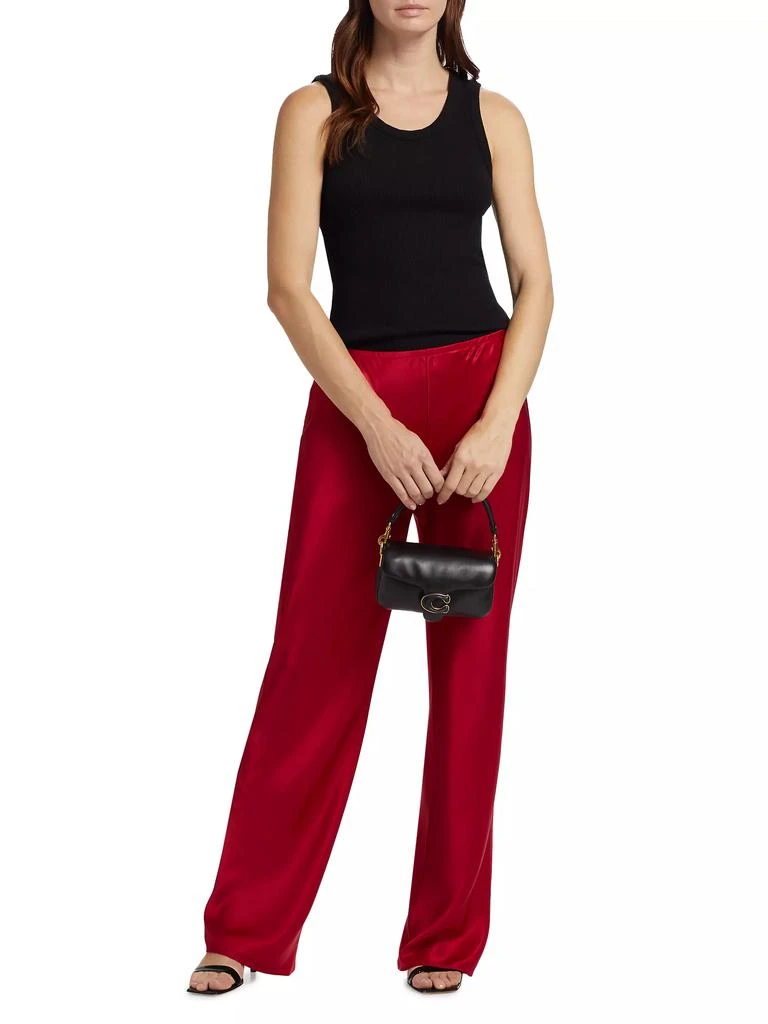 Reformation Gale Satin Mid-Rise Straight-Leg Pants 2