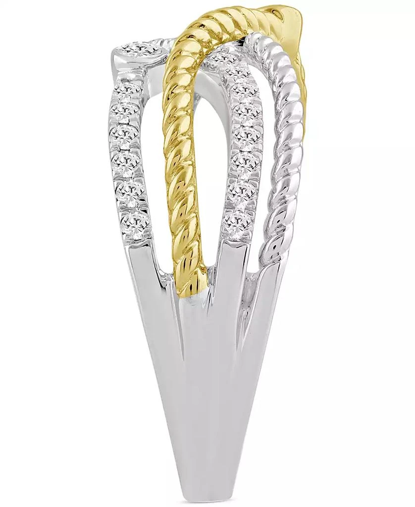 Macy
s Diamond Crossover Openwork Statement Ring (1/3 ct. t.w.) in 10k Two-Tone Gold 3