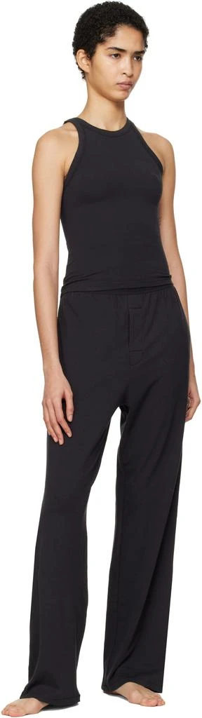 SKIMS Black Cotton Jersey Crew Neck Tank Top 4