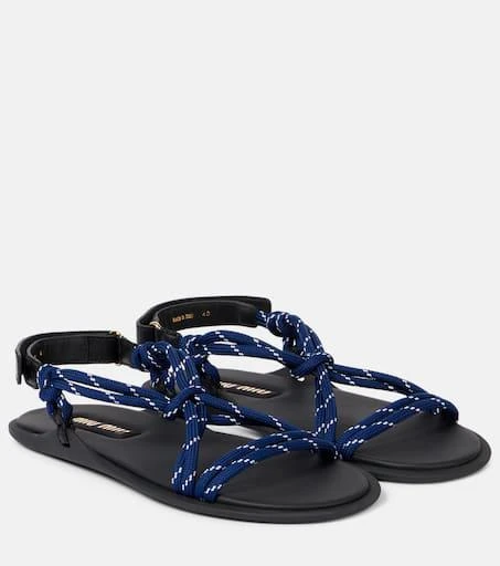 Miu Miu Rivière leather-trimmed sandals 1