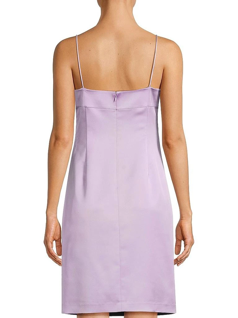 UNGARO Taryn Satin Wrap Minidress 5