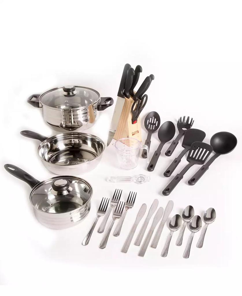 Laurie Gates Total Kitchen Lybra 32 Piece Cookware Combo Set