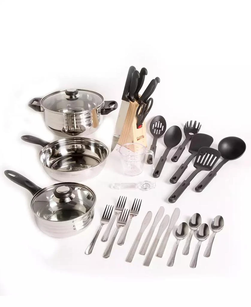 Laurie Gates Total Kitchen Lybra 32 Piece Cookware Combo Set 1