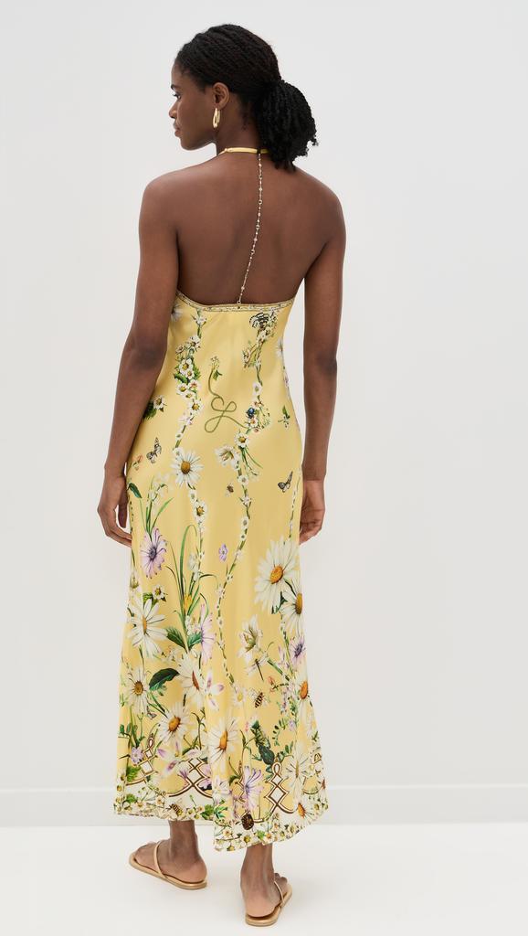 Camilla Chain Detail Silk Slip Dress