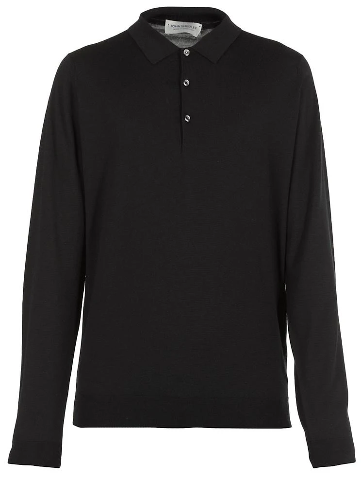 John Smedley John Smedley Belper Buttoned Knitted Polo Shirt 1