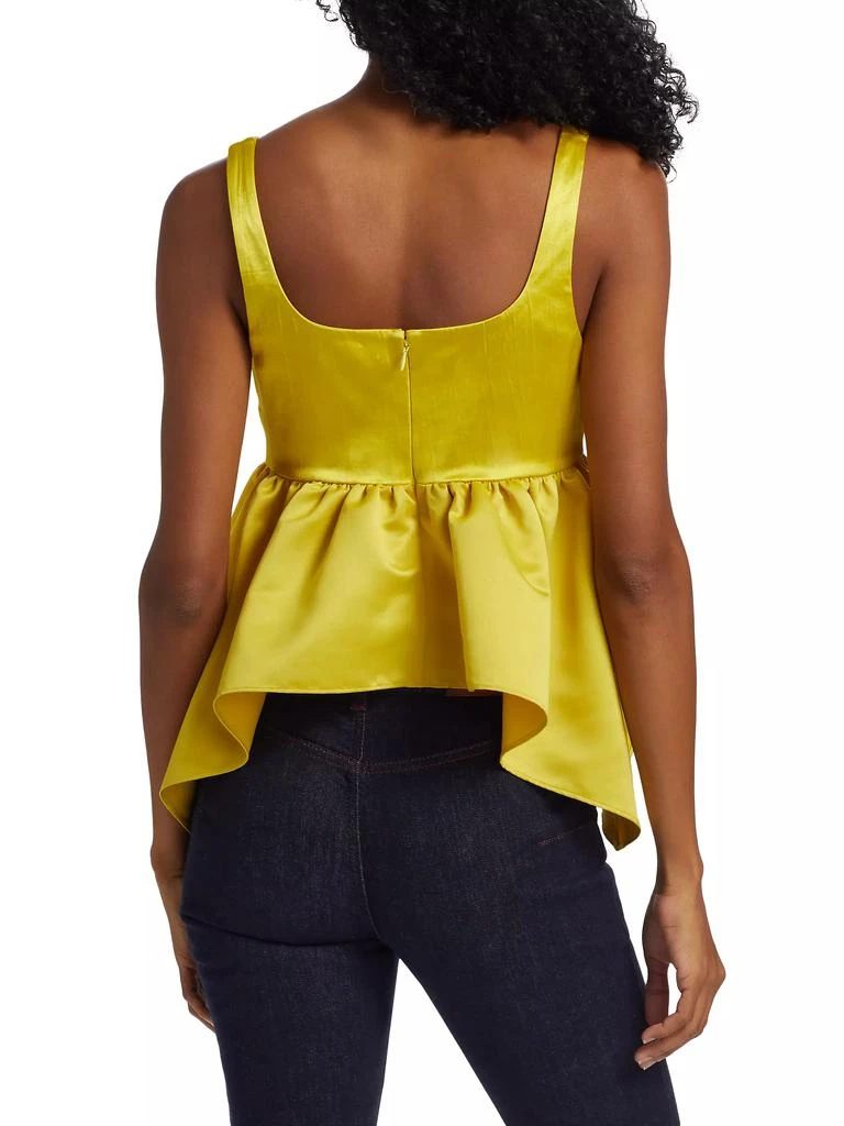 Azeeza Esme Satin Sleeveless Peplum Top 5