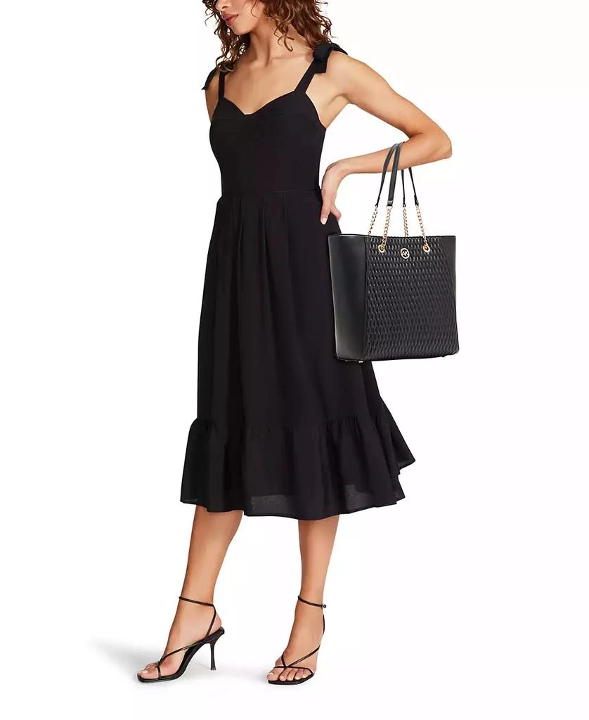 Anne Klein Large Ruched Chain Straps Tote Bag 6