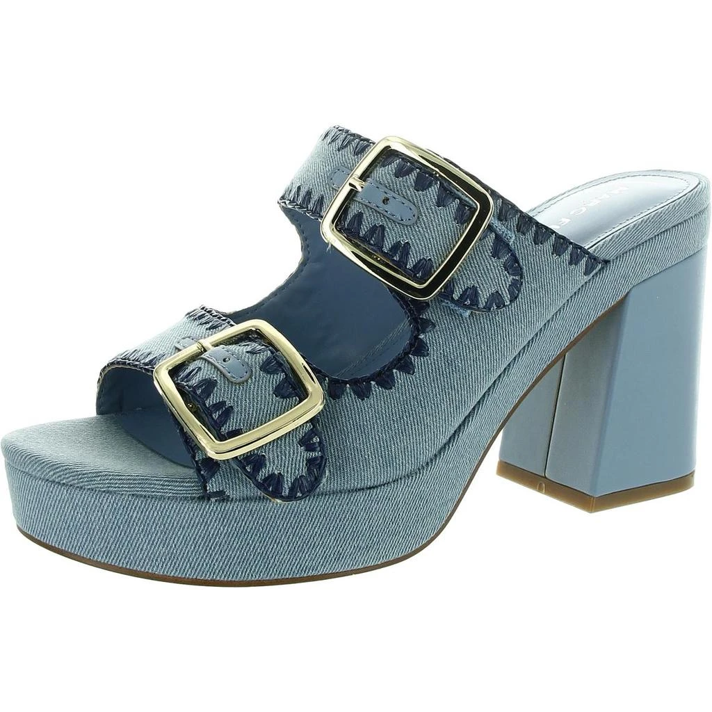 Marc Fisher Womens Buckle Denim Block Heel 1