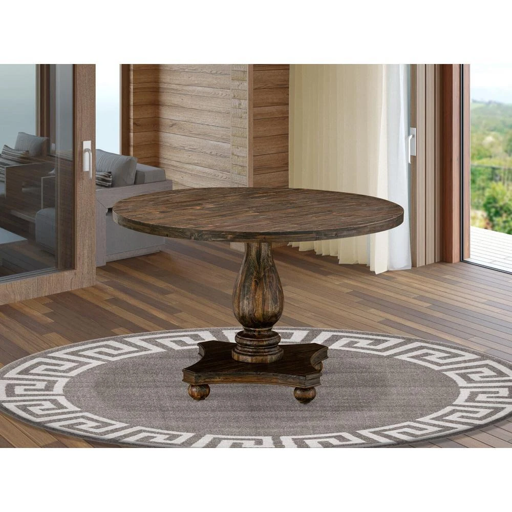 East West Furniture IRVING Round Dining Table with Pedestal 2