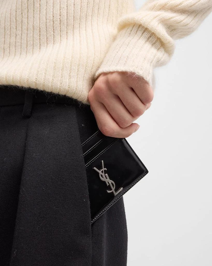 Yves Saint Laurent YSL Monogram Card Case in Spazzolato Leather 3
