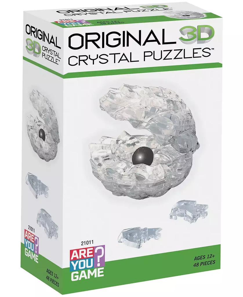 AreYouGame 3D Crystal Puzzle - Black Imitation Pearl In Clear Shell - 48 Piece
