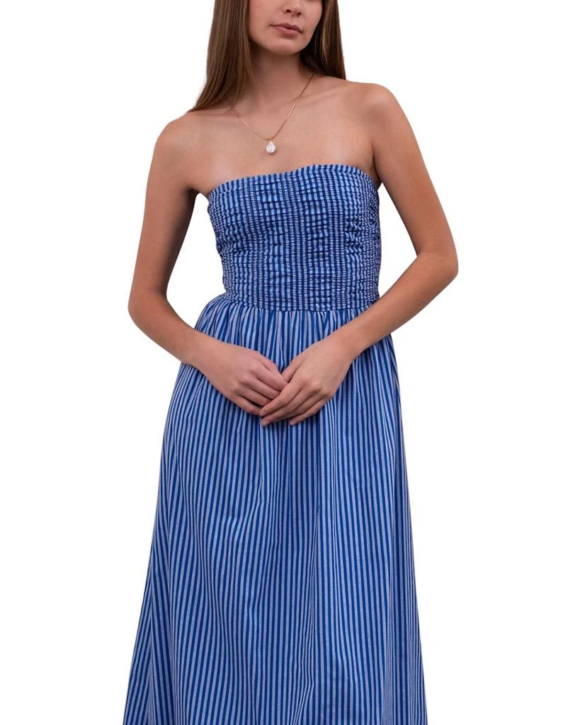 Moon River Shirred Poplin Maxi Dress 3
