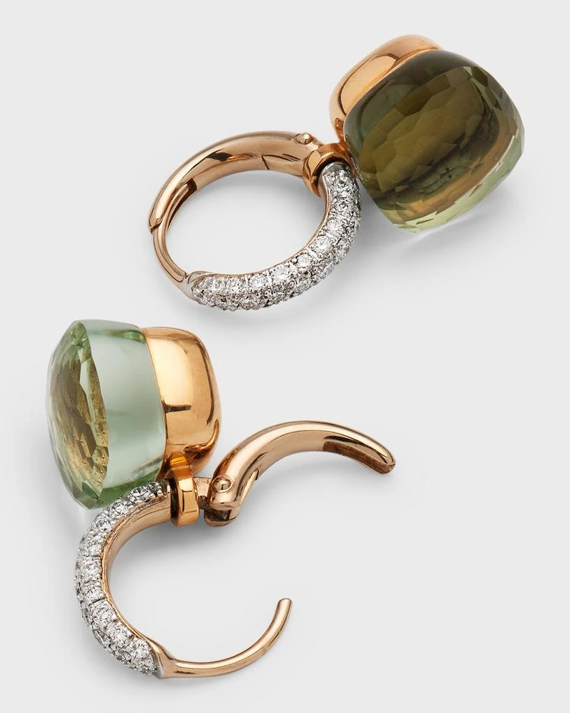Pomellato Nudo 18K Rose Gold Gemstone 
Diamond Drop Earrings 4