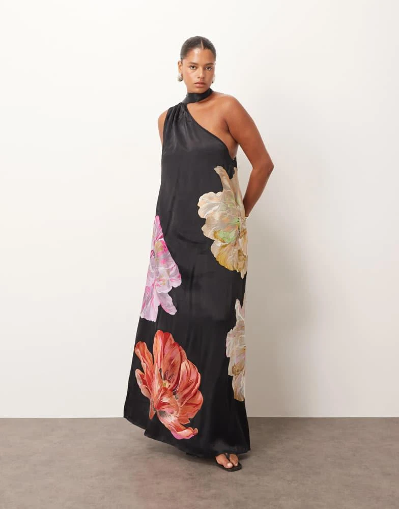open lace back dress Marina Tropical Printed Midi Sarong main image 1