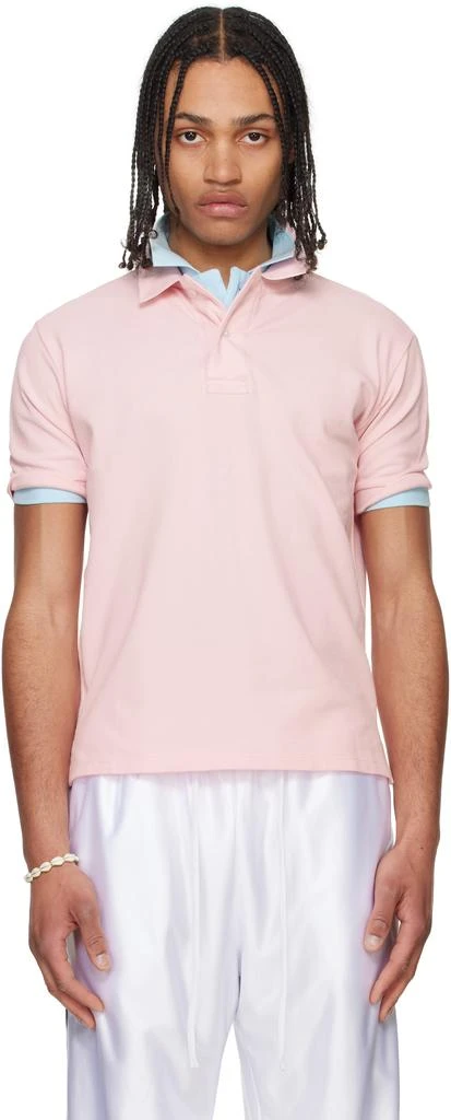 Raimundo Langlois Pink & Blue Layered Polo 1