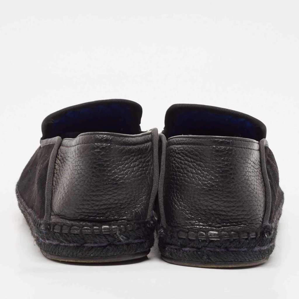 Fendi Fendi Black Suede Karlito Slip On Espadrille Flats Size 44 5