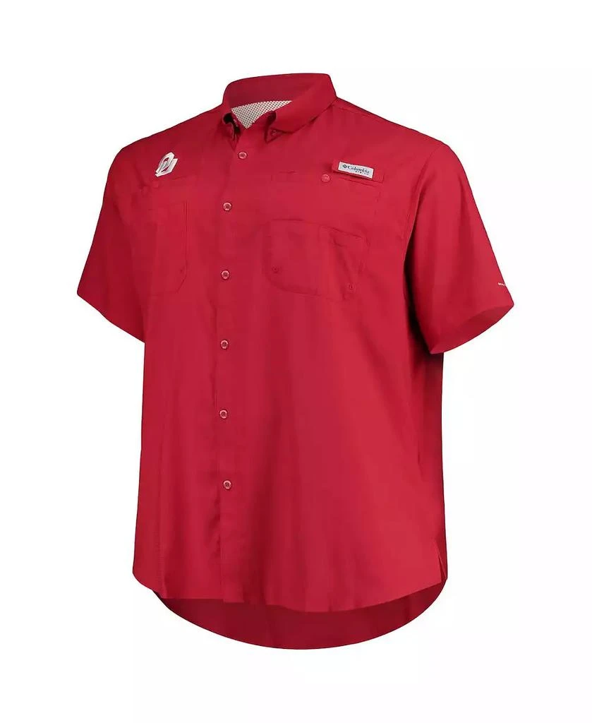 Columbia Men's Crimson Oklahoma Sooners Big Tall Tamiami Omni-Shade Button-Down Shirt 2