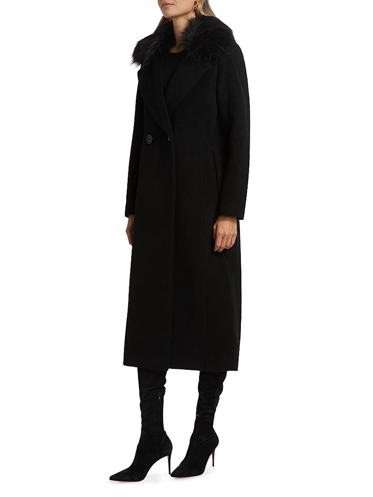 Mercer Collective Madison Fur Collar Maxi Wool Coat 4