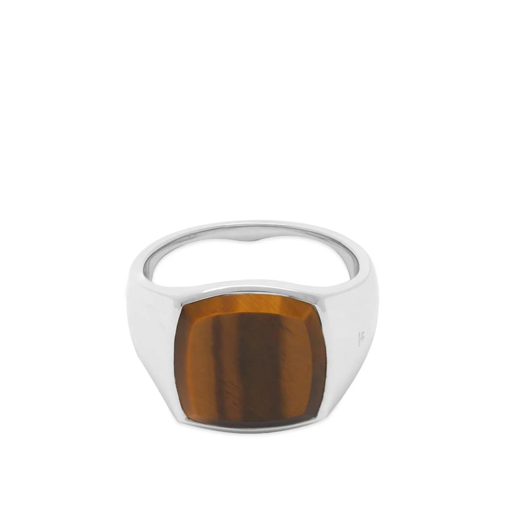 Tom Wood Tom Wood Cushion Tiger Eye Ring 60 - Fashion Accessories 