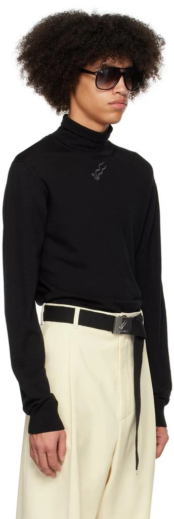 LU'U DAN SSENSE Exclusive Black Embroidered Turtleneck 2