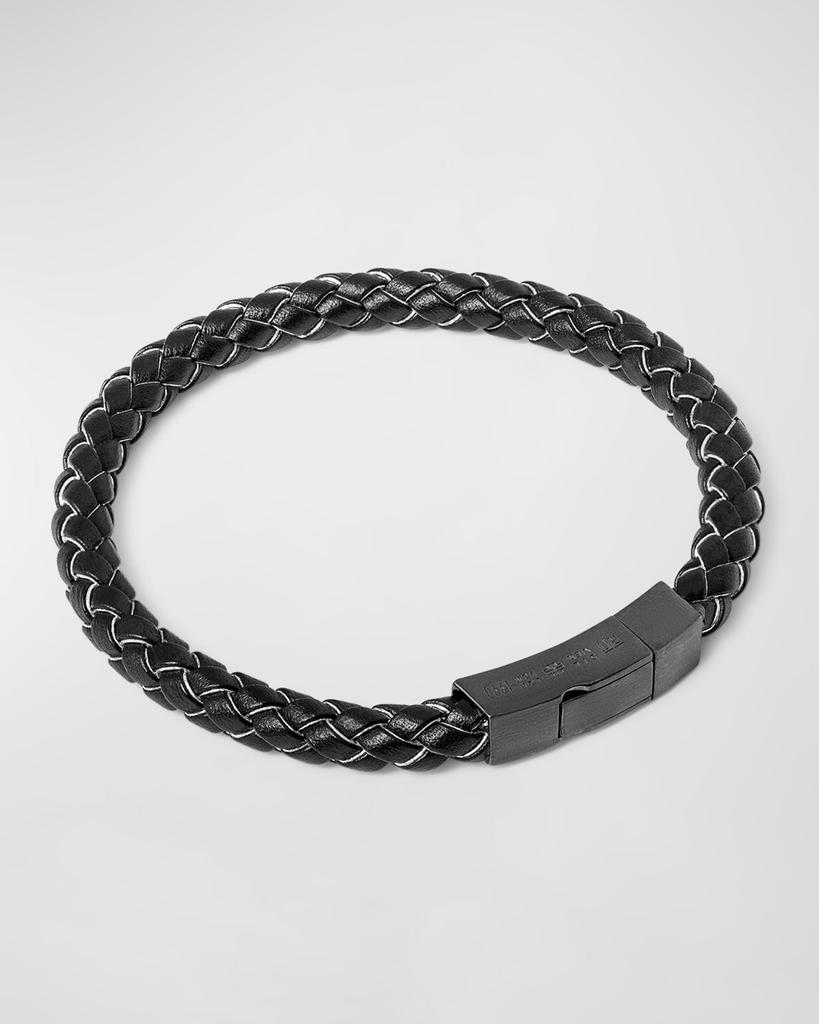 Tateossian Men's Braided Leather Tocco Bracelet